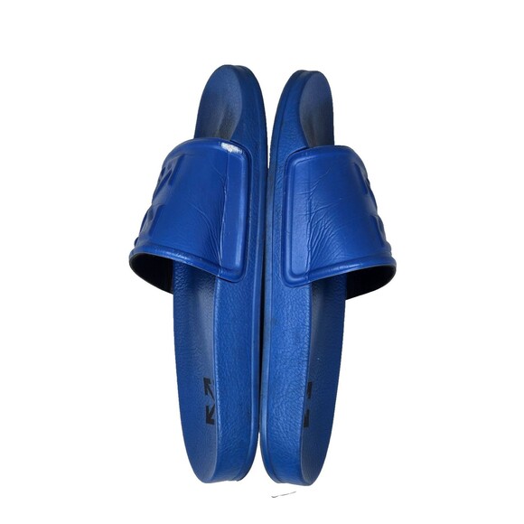 OFF-WHITE Virgil Abloh Rubber Sandals Arrow Pool Sliders Blue Size 40